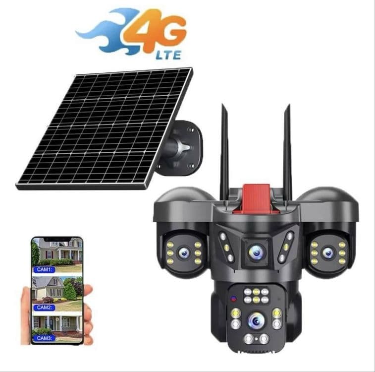 Quyosh panelli sim kartali kamera 4g Камера видеонаблюдения Солнечная — 7