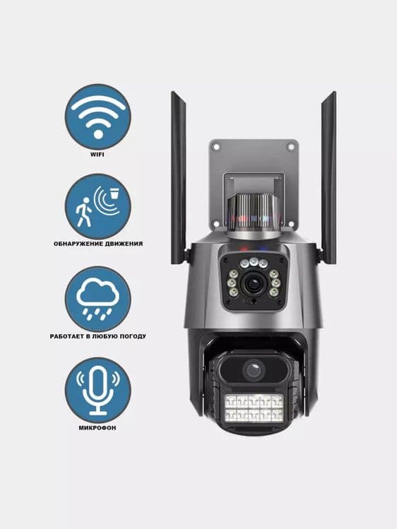 Uy va ko‘cha uchun videokuzatuv kamerasi harakat sensori wifi+sim kart — 4