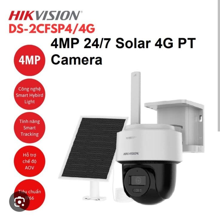Hikvision 4g quyosh kamera  4MP 2.8mm Solar PT Camera DS-2CFSP4/4G(2.8 — 2