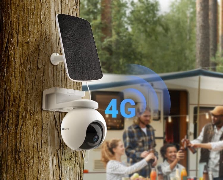 Уличная поворотная IP камера с сим картой EZVIZ EB84G 2K акумуляторный — 3