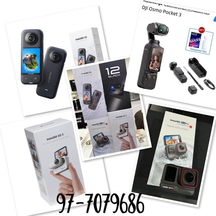 Insta 360 X3.Insta 360 X4. X5. X5 essential bundle. Go pro hero 13. — 15