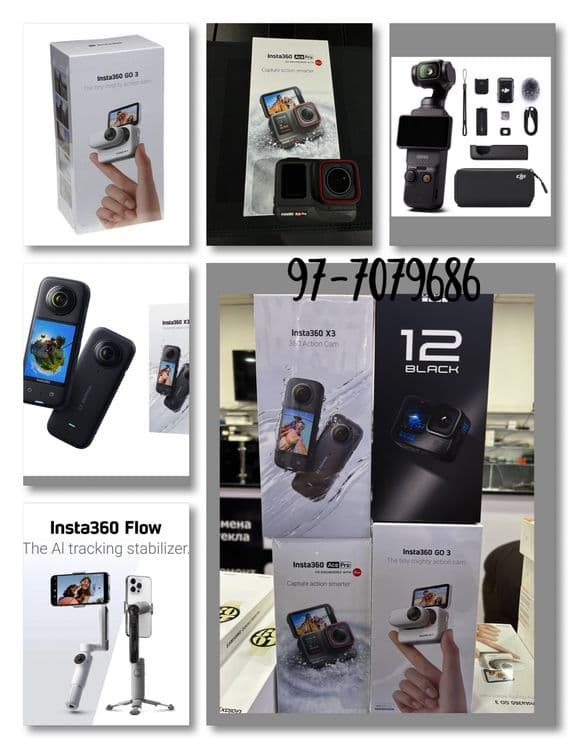 Insta 360 X3.Insta 360 X4. X5. X5 essential bundle. Go pro hero 13. — 16