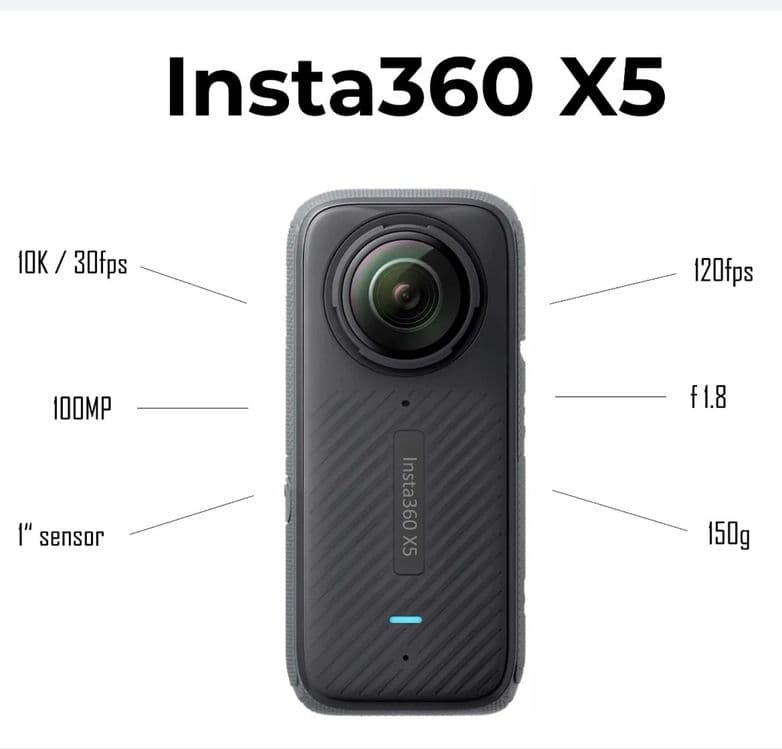 Insta 360 x5. Insta 360 X3. Insta 360 X4.Go pro 13. — 5