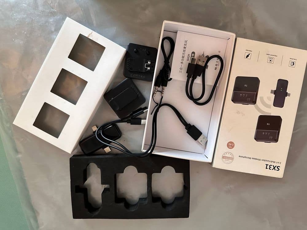 Wireless Microphone SX31 — 2 talik simsiz mikrofon (iPhone va Type-C) — 5