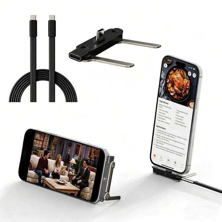 Кабель USB-C с мощностью 240 Вт и встроенной складной подставкой.