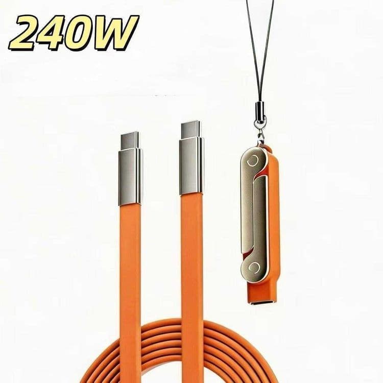 Кабель USB-C с мощностью 240 Вт и встроенной складной подставкой. — 3