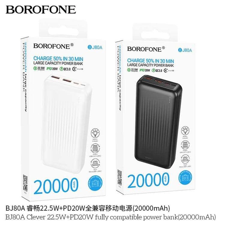 Borofone BJ80A Power Bank 20000mAh 22.5W+PD20W QC3.0 for iPhone 16 — 8