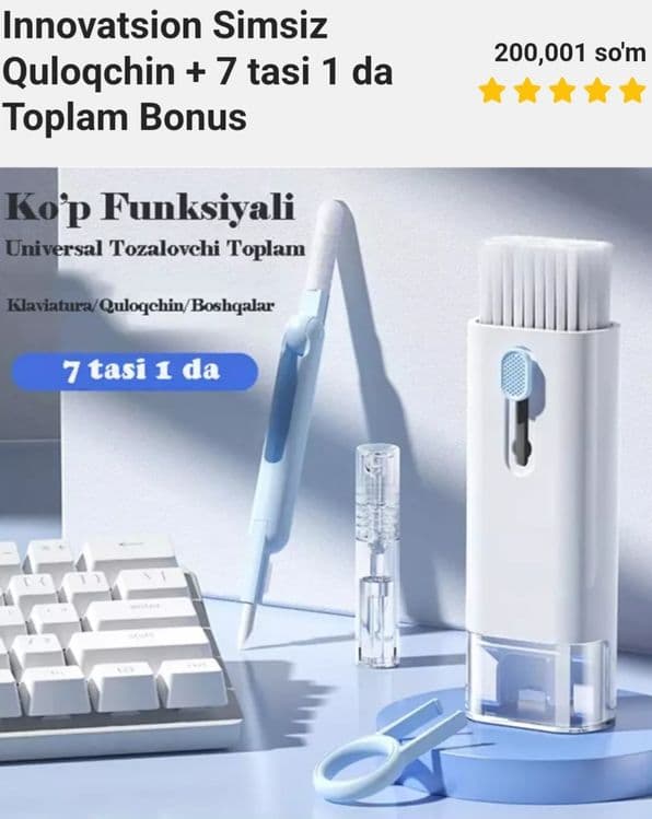 Innovatsion simsiz quloqchin + 7 tasi 1 da tuplam bonus — 3