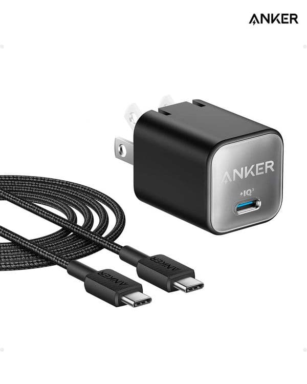 Зарядное устройство + кабель Anker Nano Charger 30W — 9