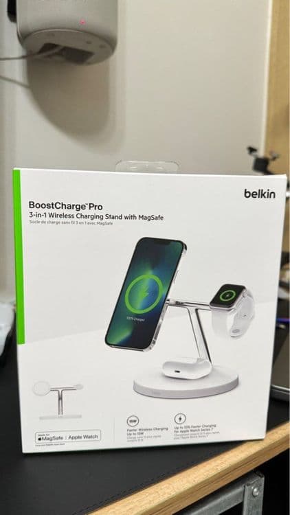 Belkin BOOST↑CHARGE PRO 3-in-1 Wireless Charger with MagSafe — 12