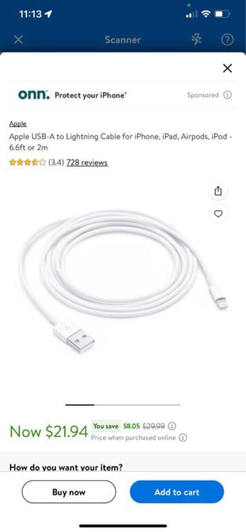 2 метра провод, оригинал Apple — 4