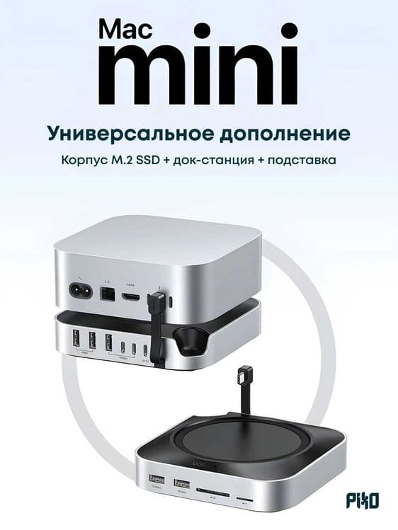 USB хаб UGREEN CM681 11 в 1 Type-C док-станция для ноутбука — 6