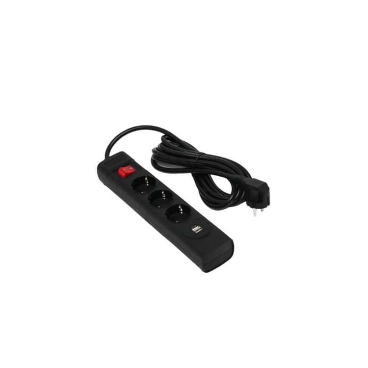 Сетевой фильтр Huntkey / SGA407 / Черный / 3м / 10 А / 3 шт. — 6