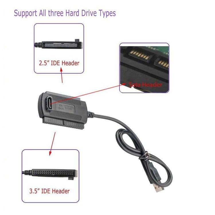 Переходник с USB 2.0 на IDE/SATA/S-ATA 2,5"/HDD 3,5" — 14