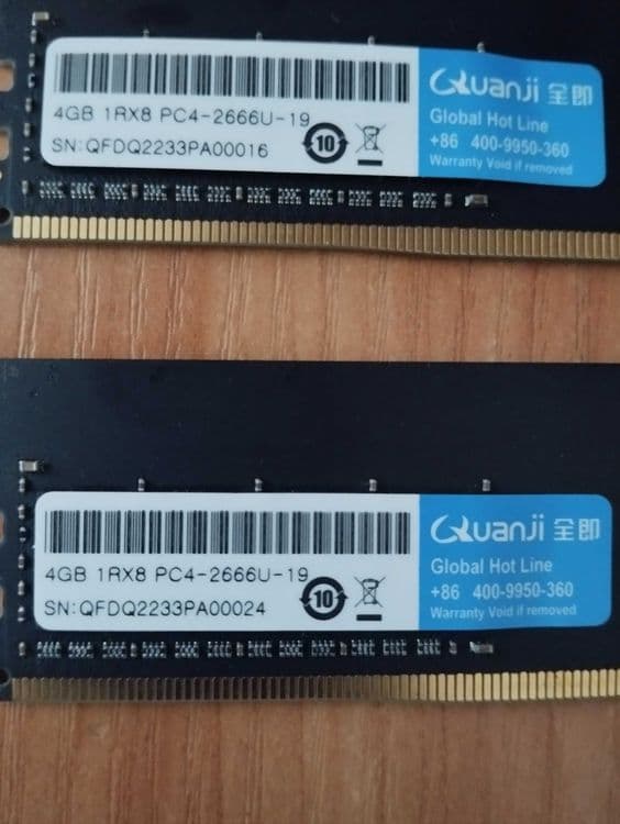 ОЗУ DDR4 8GB (2×4GB) 2666MHz — 4
