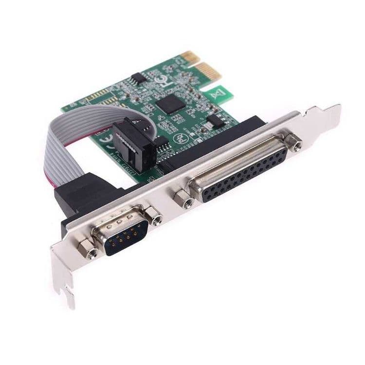 Переходная карта — адаптер RS232+LPT/PCI-Ex — 1