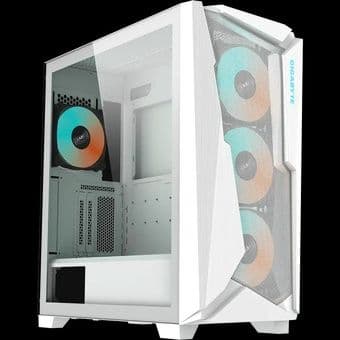 Белый корпус для настольного ПК Gigabyte C301 Glass White — 1