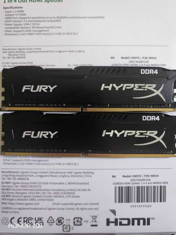 Kingston HyperX Fury 16GB (2×8) DDR4 2666MHz — 2