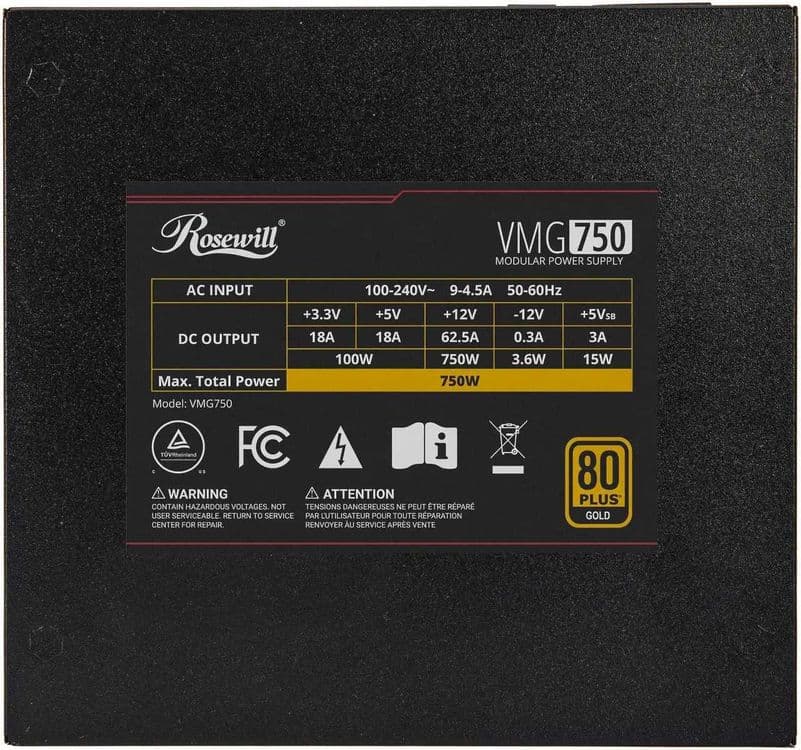 Блок питания Rosewill VMG 750W 80+ Gold — 2