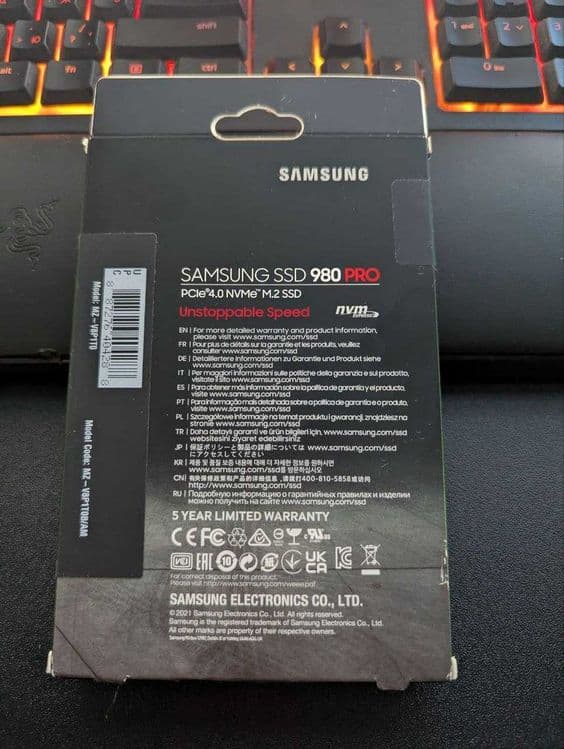 Samsung 980 PRO NVMe M2 SSD 1TB — 5
