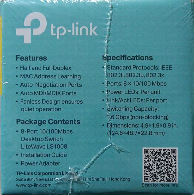 Tp-link LS1008 V1,0  8 порт HUB switch — 16