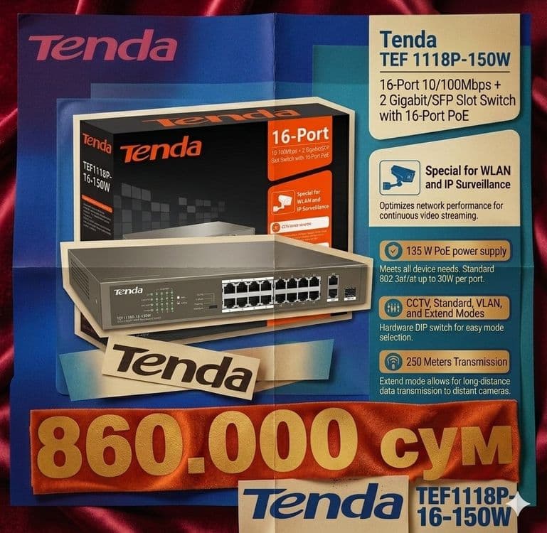 # Распродажа! Tenda WiFi роутеры ADSL/VDSL модем Свич PoE — 4