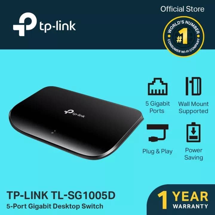 HUB TP-LINK TL-SG1005D Гигабитный коммутатор Хаб — 7