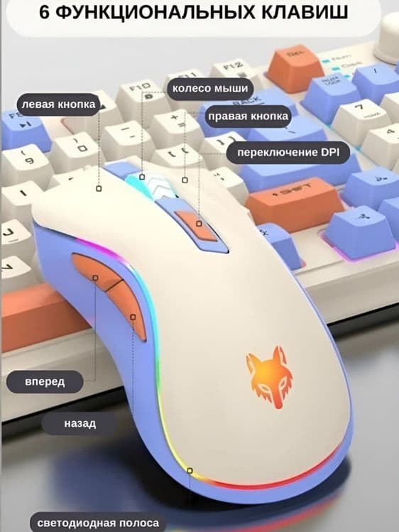 Мембраная клавиатура с подсветкой xunfox k829 — 7
