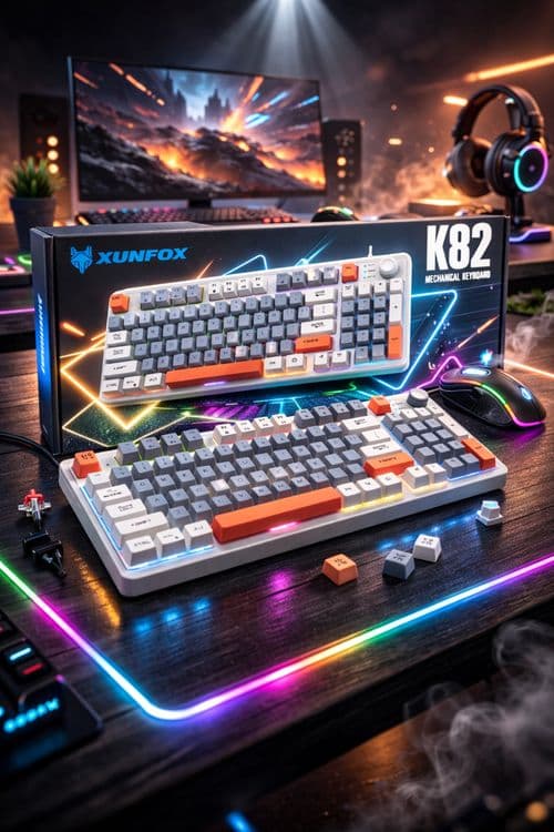 Клавиатура игровая мембранная бесшумная клавиатура Xunfox k82 — 6