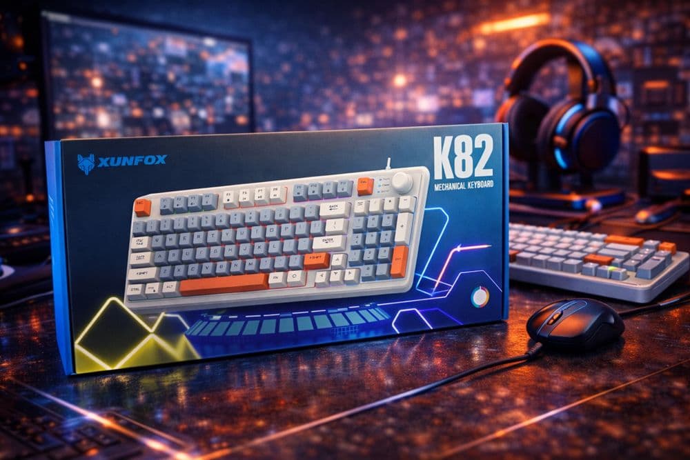 Клавиатура игровая мембранная бесшумная клавиатура Xunfox k82 — 7