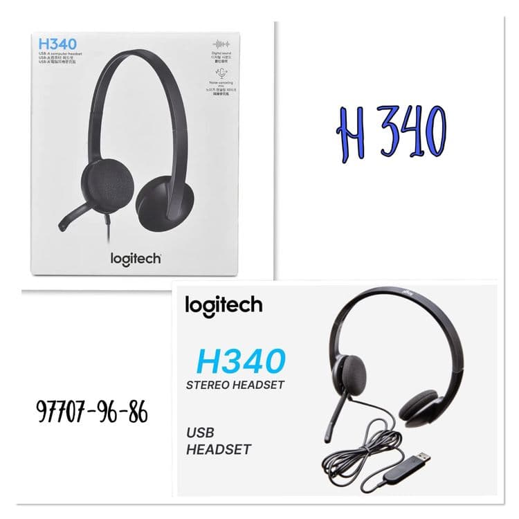 Logitech h390. Logitech h340. Logitech h111. — 9