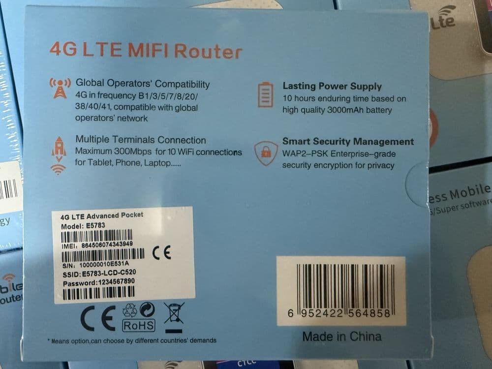 БЕПУЛ Доставка, 4G LTE WiFi Router, Мобильный Вай Фай Роутер. симкарта — 2