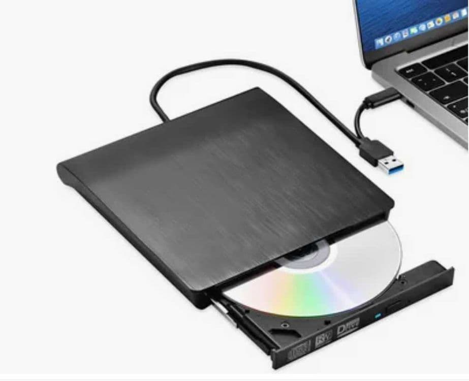 Внешний записывающий привод DVDRW с USB + Type с, есть доставка — 3