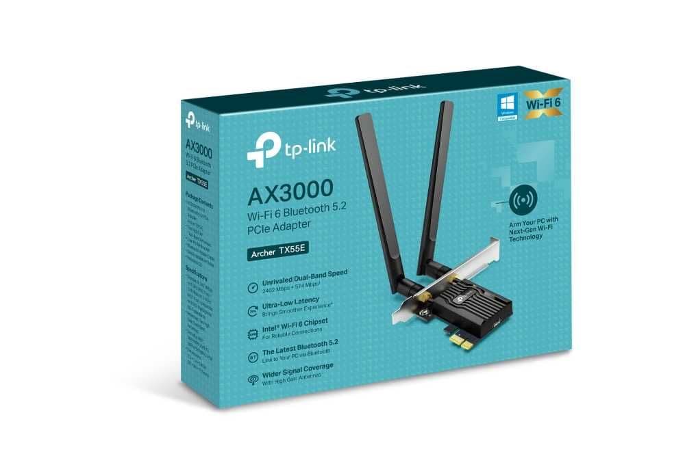 Wi-Fi адаптер PCI - TP-LINK Archer TX55E (AX3000mbps) — 2