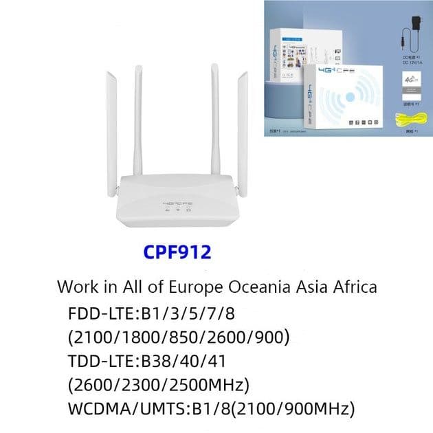 Wi-Fi роутер 4G CPE CPF912 со встроенным 4G модемом, microUSB — 4