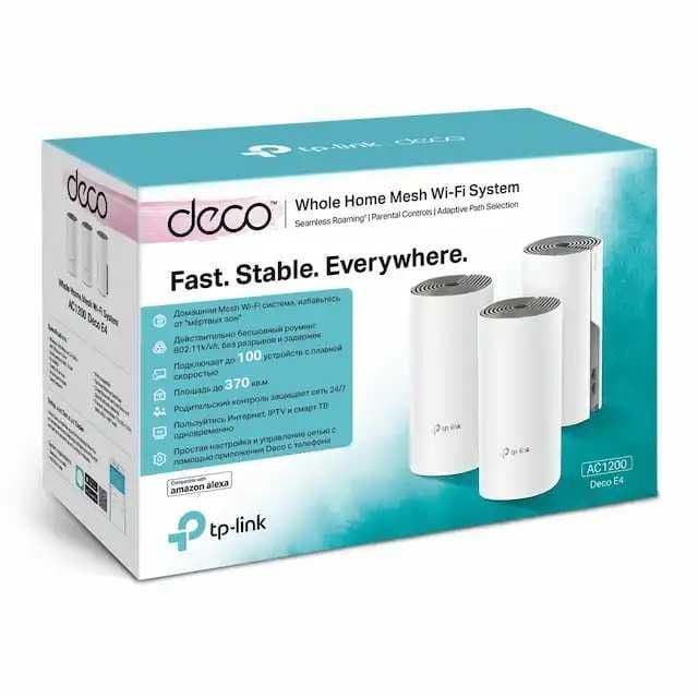 НЕТ TP-Link Deco E4 (1-3pack) /AC1200 Home Mesh WiFi System Роутер+ — 1