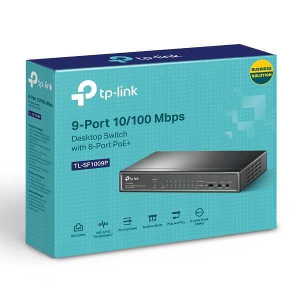 TL-SF1009P | 10/100 Мбит/с коммутатор с 8 портами PoE+ — 4