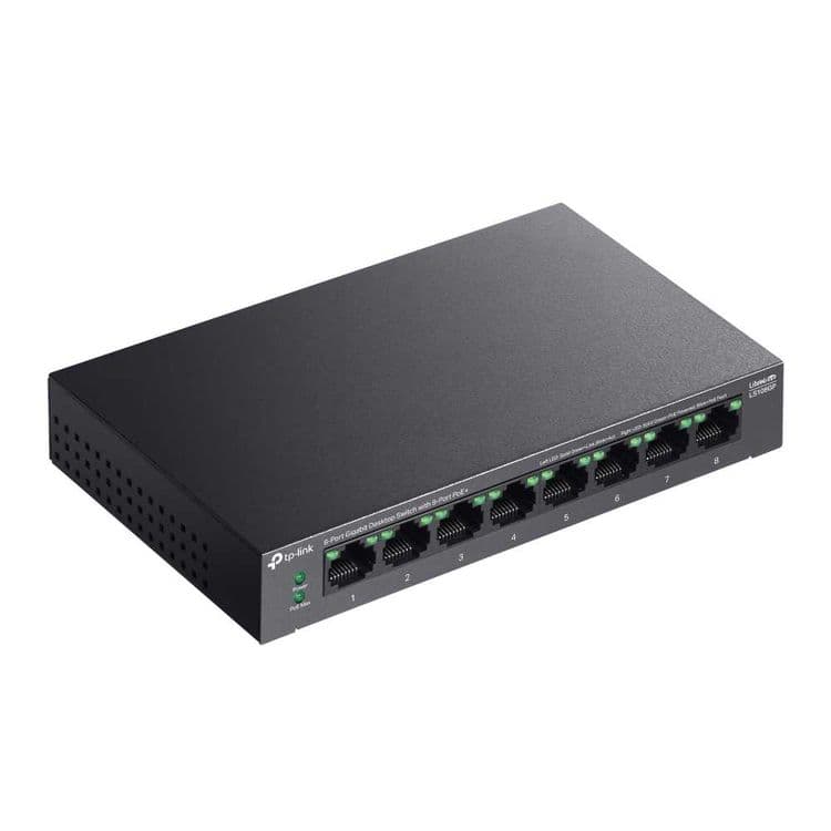Tp Link LS108GP |8-портовый PoE+ гигабитный настольный коммутатор — 6