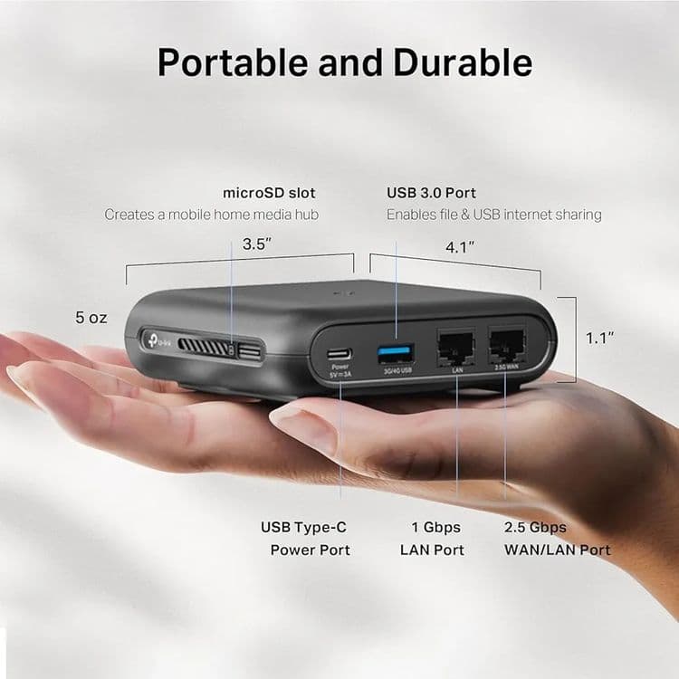 # TPLink TL-WR3002X AX3000 WiFi 6 Travel VPN Router — 6