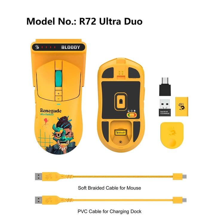 Игровая мышь Bloody R72Ultra Duo Reneg SUNSET/MIDNIGHT/PROXY BOOM + — 4