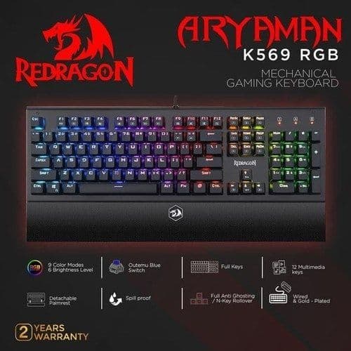 Redragon Aryaman RGB/Hot-Swap/Свитчи Blue Механическая Клавиатура — 11