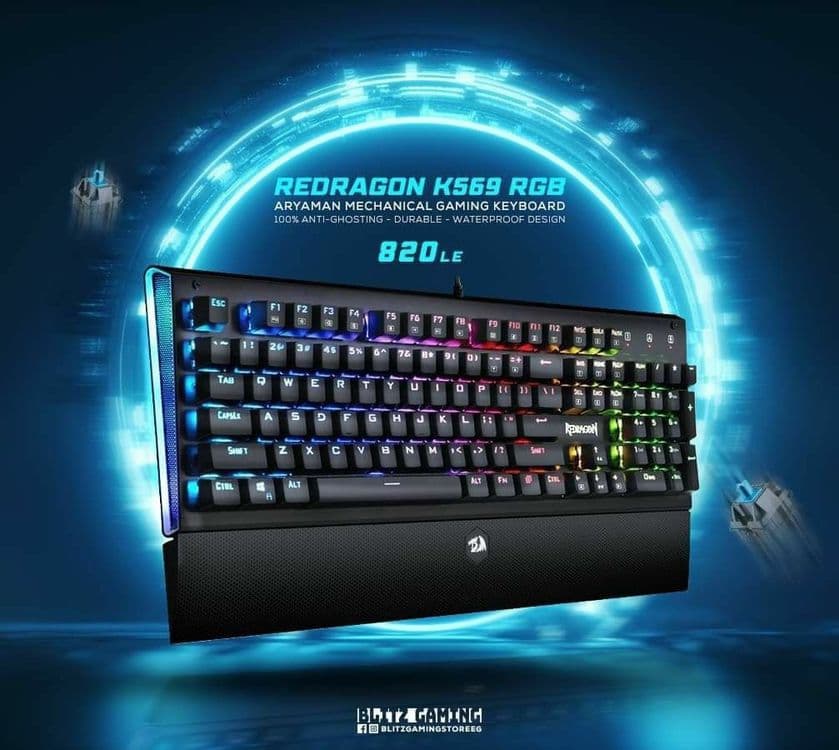 Redragon Aryaman RGB/Hot-Swap/Свитчи Blue Механическая Клавиатура — 16