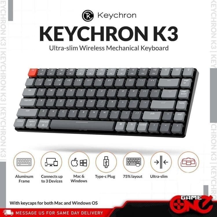 Keychron K3 V2 RU/ENG! с подсветкой Механическая Клавиатура — 2