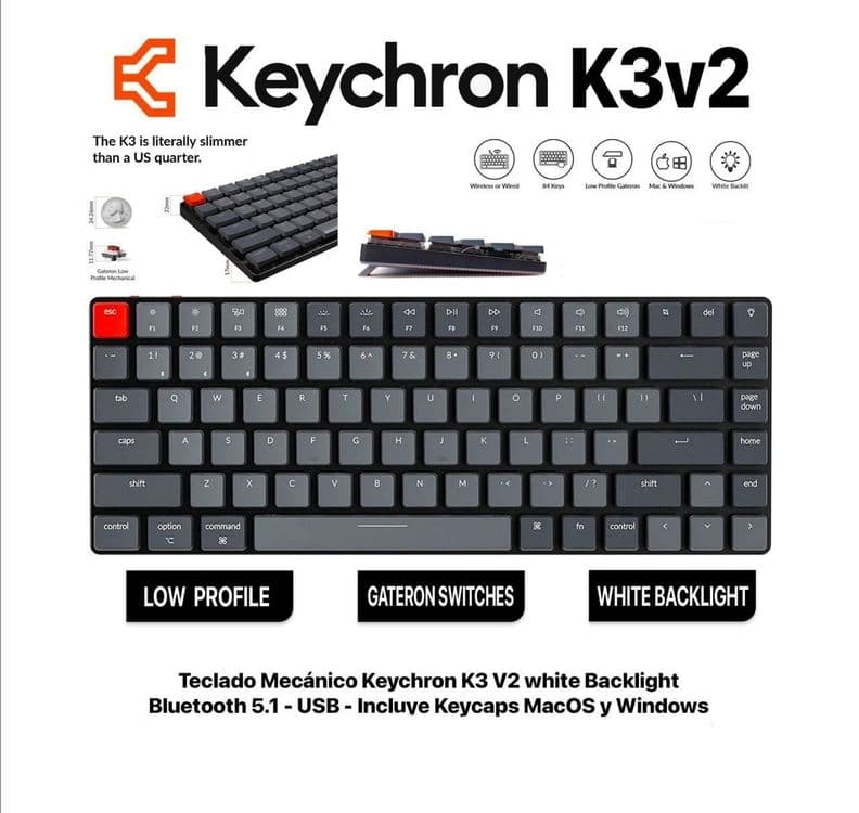 Keychron K3 V2 RU/ENG! с подсветкой Механическая Клавиатура — 5