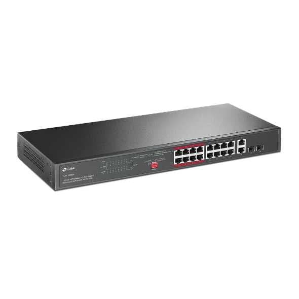 16 портовый PoE свич на 10/100 Мбит/с и 2 гигабит TP-LINK TL-SL1218MP — 7