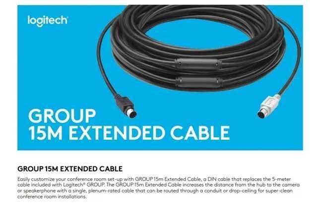 Удлинитель (кабель) - Logitech Group 15m extended cable — 1