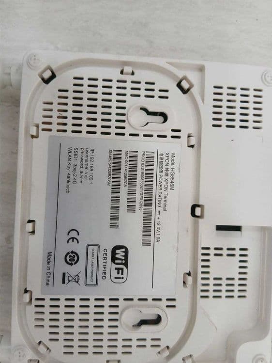 WIFI router Model: EG8145V5 va HG8546M — 14
