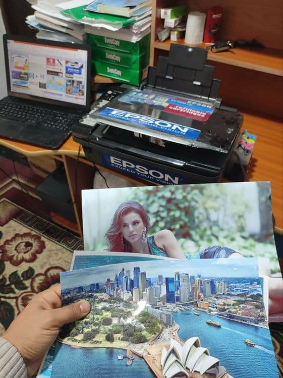 Epson 7300 rangli kopiya skanerli printer aybi yoq xarajat yoq idialni — 10