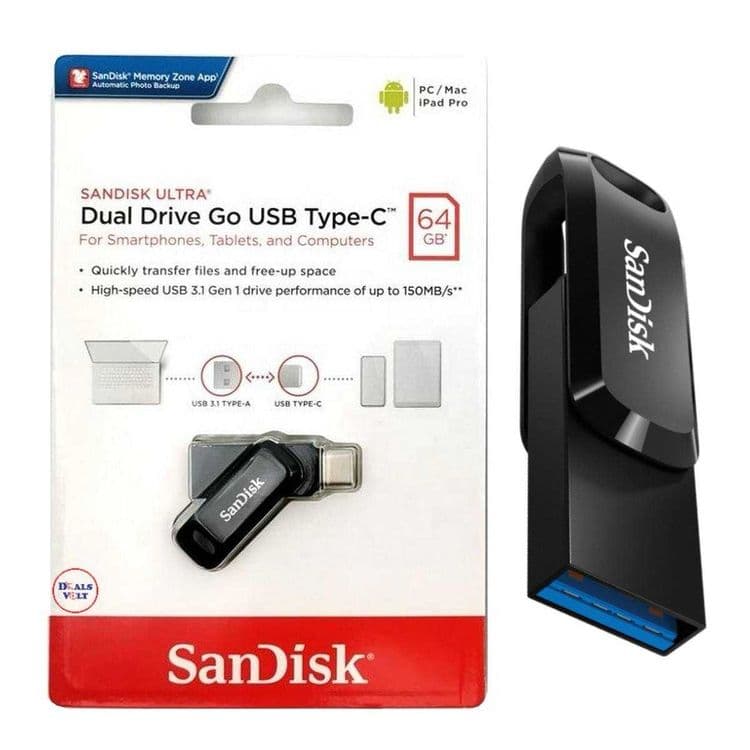 Флешкa SanDisk Ultra Dual Drive Go USB Type-c до 512гб — 5