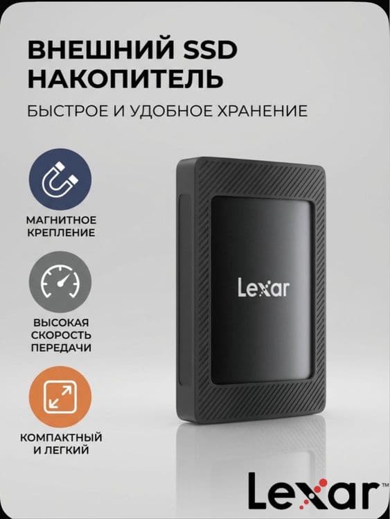 Новый Lexar ssd magsafe.1tb.2tb.Portable ssd.SL500.Внешный накопитель. — 13